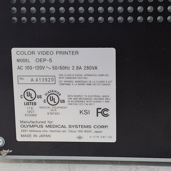 Olympus Olympus OEP-5 Color Video Printer Flexible Endoscopy reLink Medical