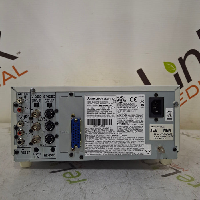 Mitsubishi HS-MD3000U Video Cassette Recorder