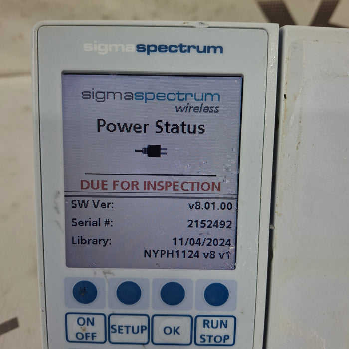 Baxter Sigma Spectrum 8.01.00 w/o Battery Infusion Pump