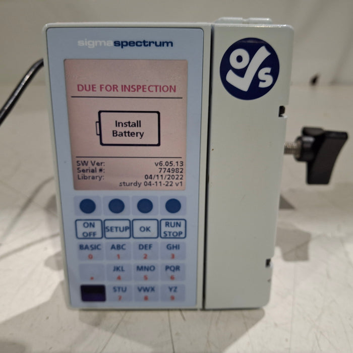 Baxter Sigma Spectrum 6.05.13 without Battery Infusion Pump