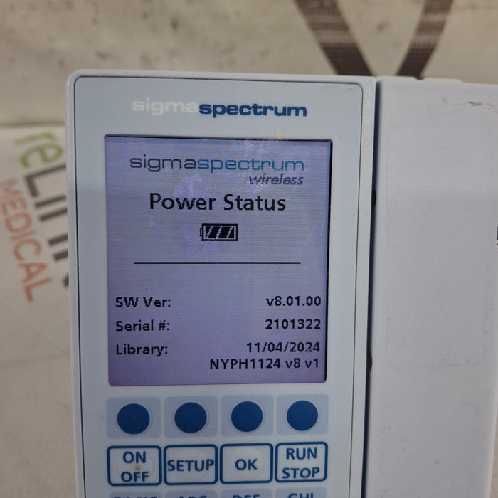 Baxter Baxter Sigma Spectrum 8.01.00 w/o Battery Infusion Pump Infusion Pump reLink Medical