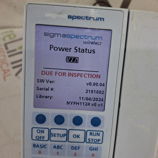 Baxter Baxter Sigma Spectrum 8.00.04 w/o Battery Infusion Pump Infusion Pump reLink Medical