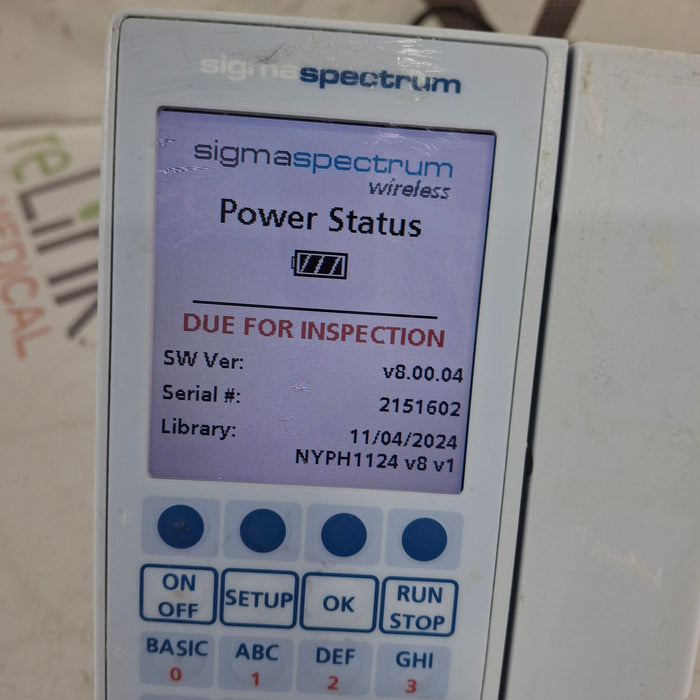 Baxter Baxter Sigma Spectrum 8.00.04 w/o Battery Infusion Pump Infusion Pump reLink Medical