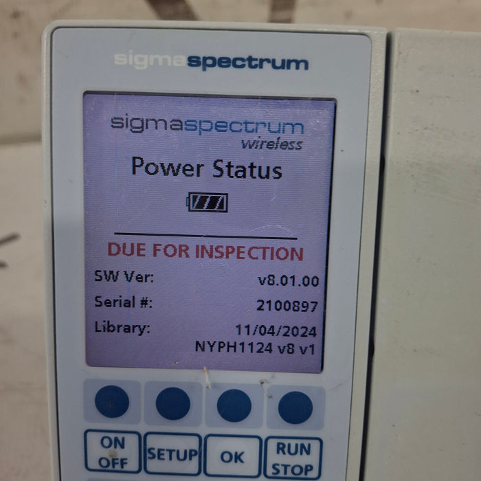 Baxter Sigma Spectrum 8.01.00 w/o Battery Infusion Pump