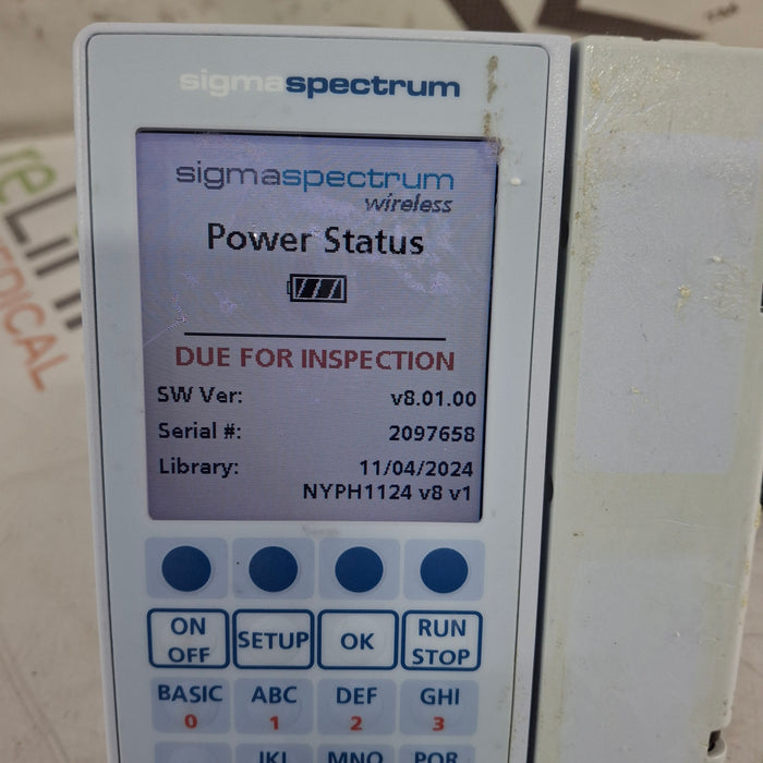 Baxter Baxter Sigma Spectrum 8.01.00 w/o Battery Infusion Pump Infusion Pump reLink Medical
