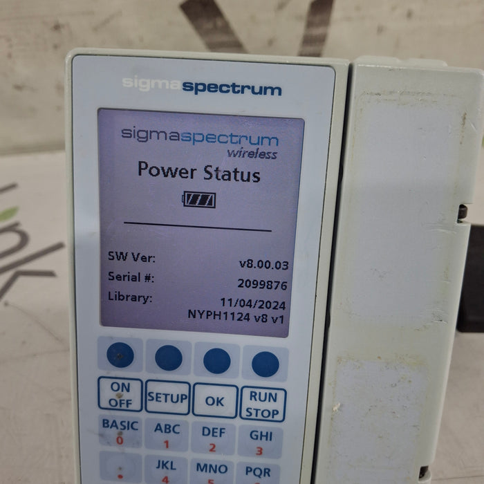 Baxter Sigma Spectrum 8.00.03 w/o Battery Infusion Pump