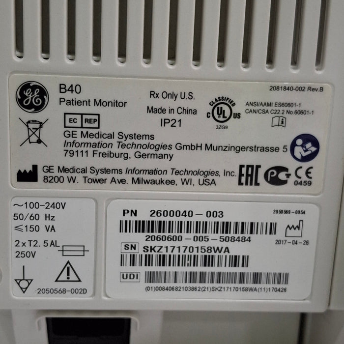 GE Healthcare GE Healthcare B40 Patient Monitor Patient Monitors reLink Medical