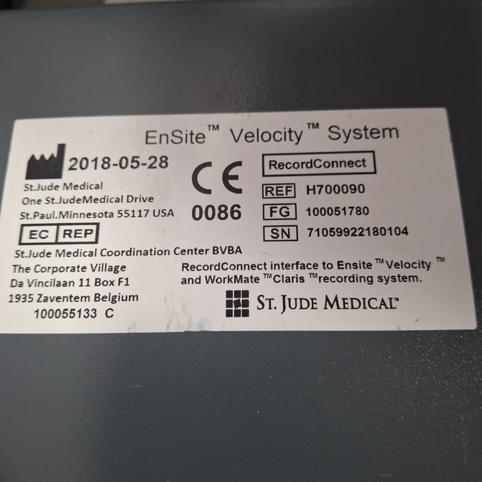 St. Jude Medical, Inc. Ensite Velocity Cardiac Mapping System