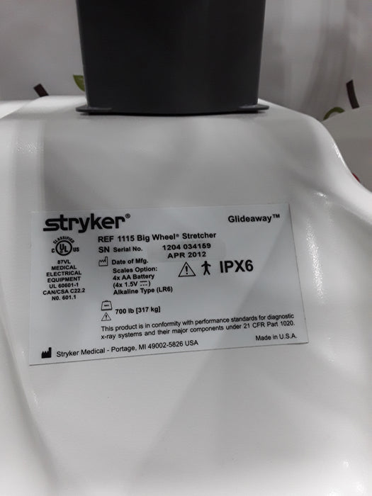 Stryker Stryker 1115 Big Wheel Glideaway Stretcher Beds & Stretchers reLink Medical