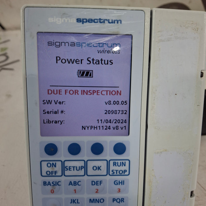 Baxter Sigma Spectrum 8.00.05 w/o Battery Infusion Pump