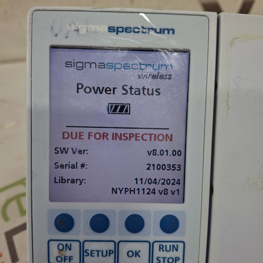 Baxter Baxter Sigma Spectrum 8.01.00 w/o Battery Infusion Pump Infusion Pump reLink Medical
