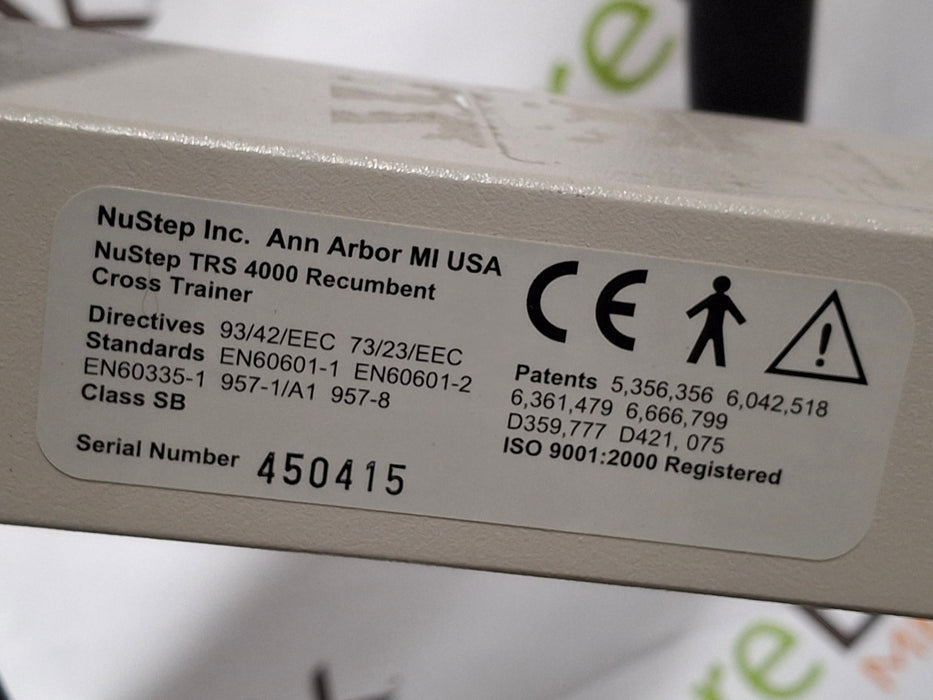 NuStep, Inc. NuStep, Inc. TRS 4000 Recumbent Cross Trainer Fitness and Rehab Equipment reLink Medical