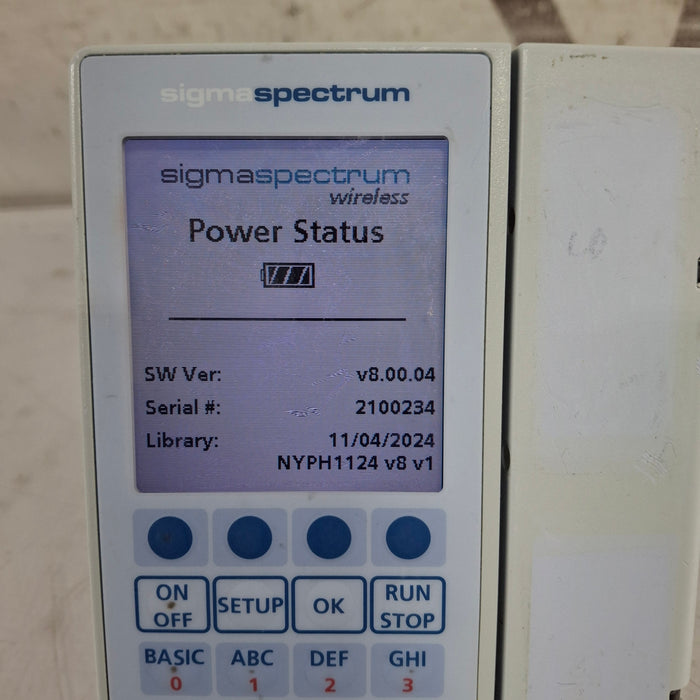 Baxter Sigma Spectrum 8.00.04 w/o Battery Infusion Pump