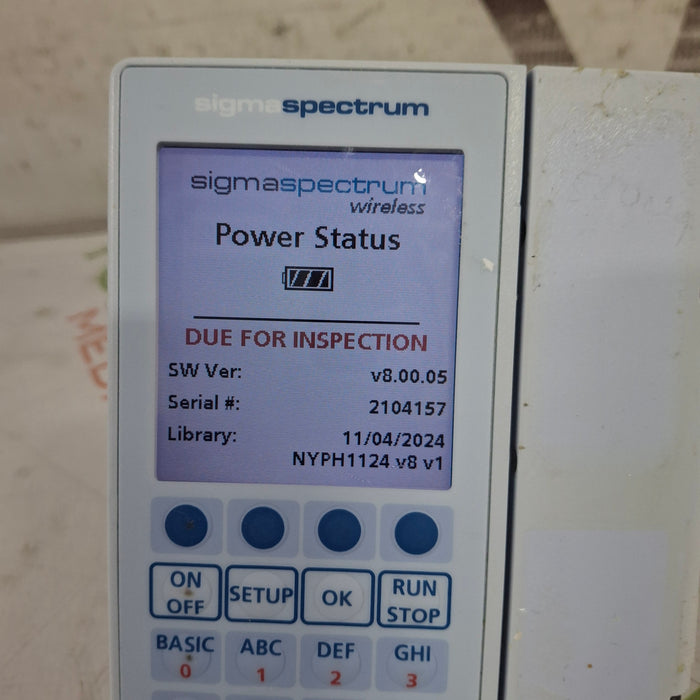 Baxter Sigma Spectrum 8.00.05 w/o Battery Infusion Pump