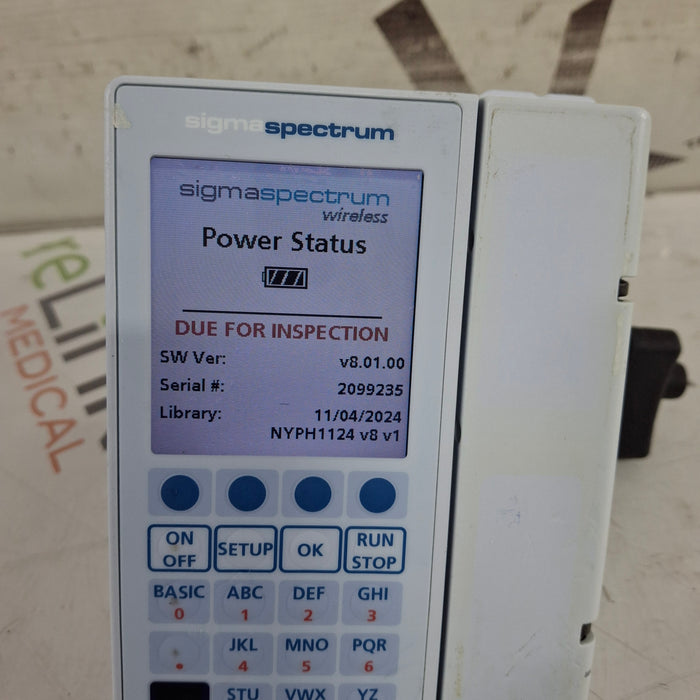 Baxter Baxter Sigma Spectrum 8.01.00 w/o Battery Infusion Pump Infusion Pump reLink Medical