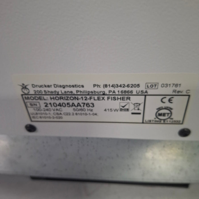Drucker Diagnostics Horizon 12 Flex FisherBrand Centrifuge