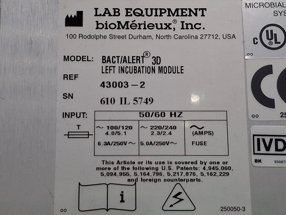BioMerieux BioMerieux BacT/Alert 3D Microbial Analyzing System Clinical Lab reLink Medical