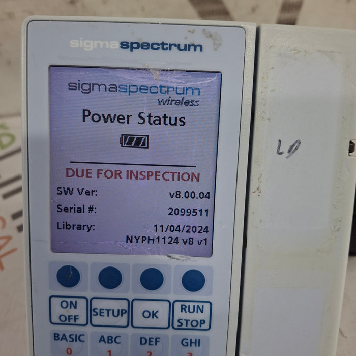 Baxter Sigma Spectrum 8.00.04 w/o Battery Infusion Pump