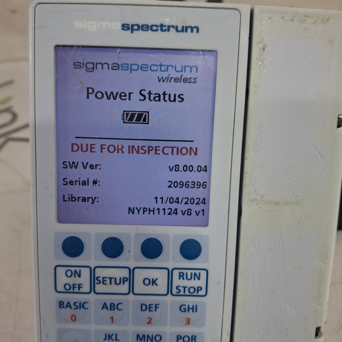 Baxter Sigma Spectrum 8.00.04 w/o Battery Infusion Pump