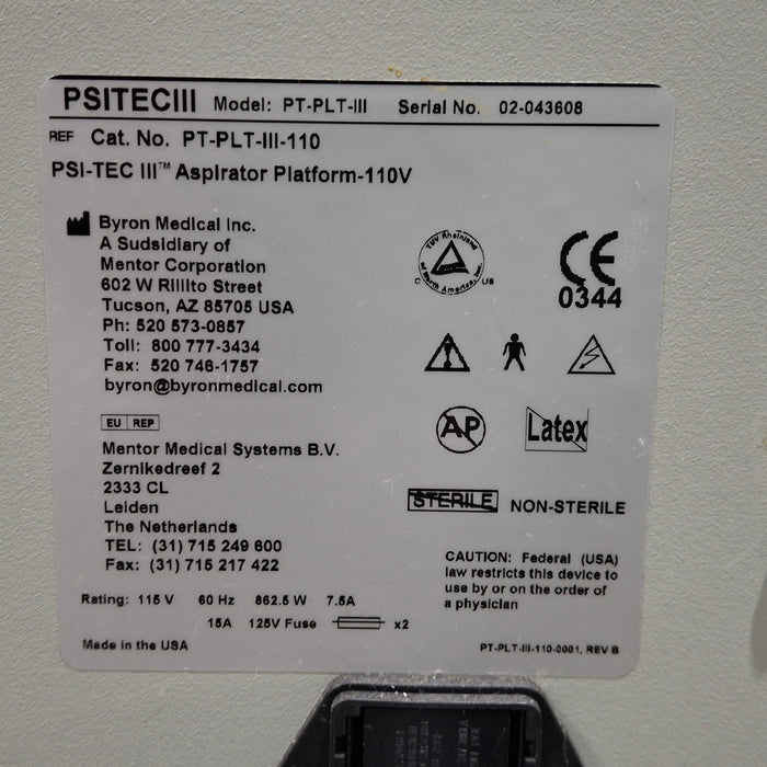 Byron Medical, Inc. Byron Medical, Inc. Medical PSI-TEC III Peristaltic Infiltrator Surgical Equipment reLink Medical