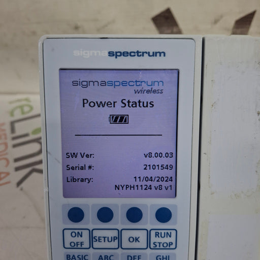 Baxter Baxter Sigma Spectrum 8.00.03 w/o Battery Infusion Pump Infusion Pump reLink Medical