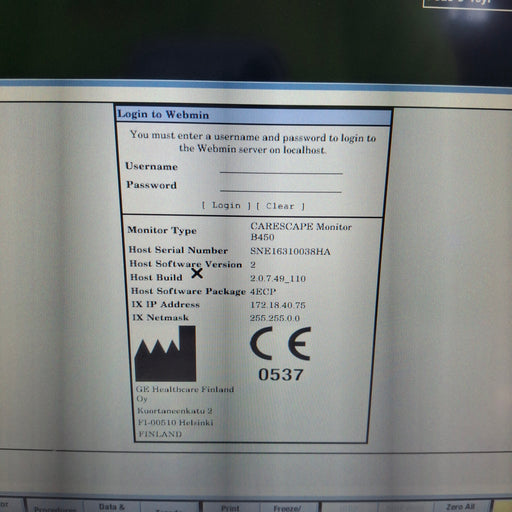 GE Healthcare GE Healthcare Carescape B450 Emergency Care Patient Monitor Patient Monitors reLink Medical