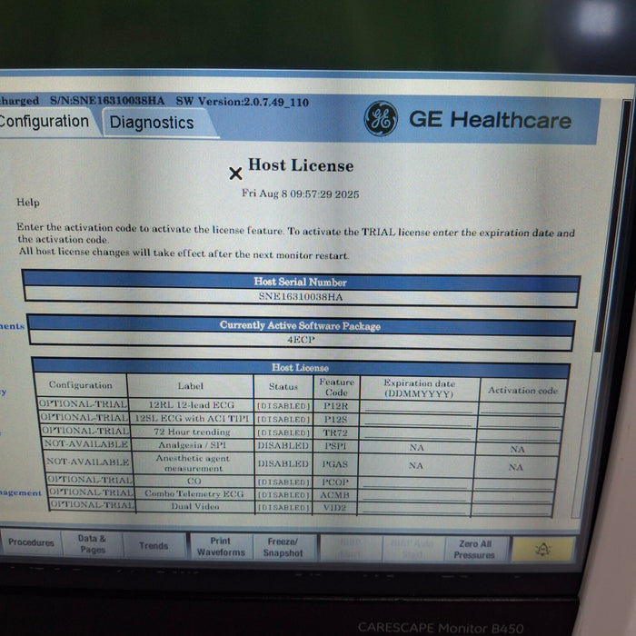 GE Healthcare GE Healthcare Carescape B450 Emergency Care Patient Monitor Patient Monitors reLink Medical