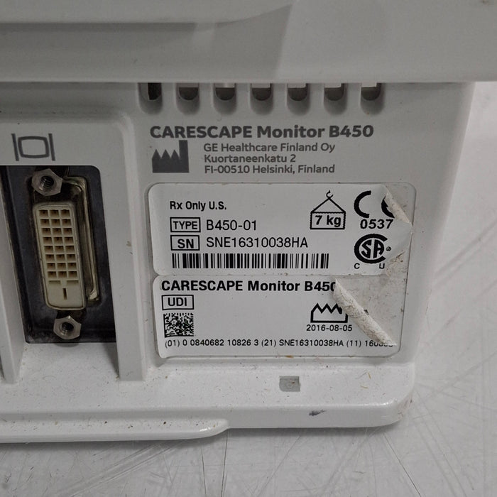 GE Healthcare GE Healthcare Carescape B450 Emergency Care Patient Monitor Patient Monitors reLink Medical