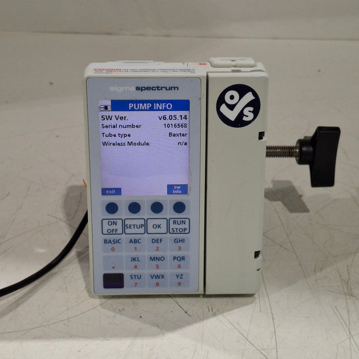 Baxter Sigma Spectrum 6.05.14 without Battery Infusion Pump