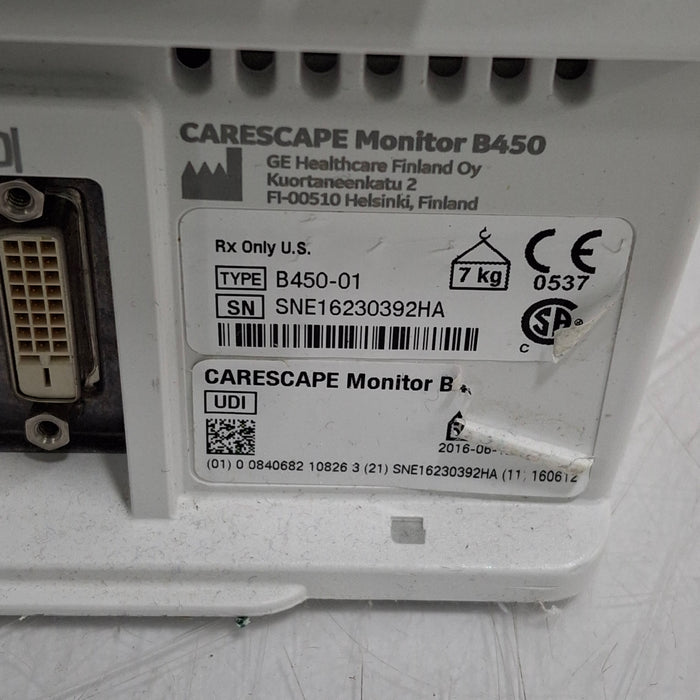 GE Healthcare GE Healthcare Carescape B450 Emergency Care Patient Monitor Patient Monitors reLink Medical