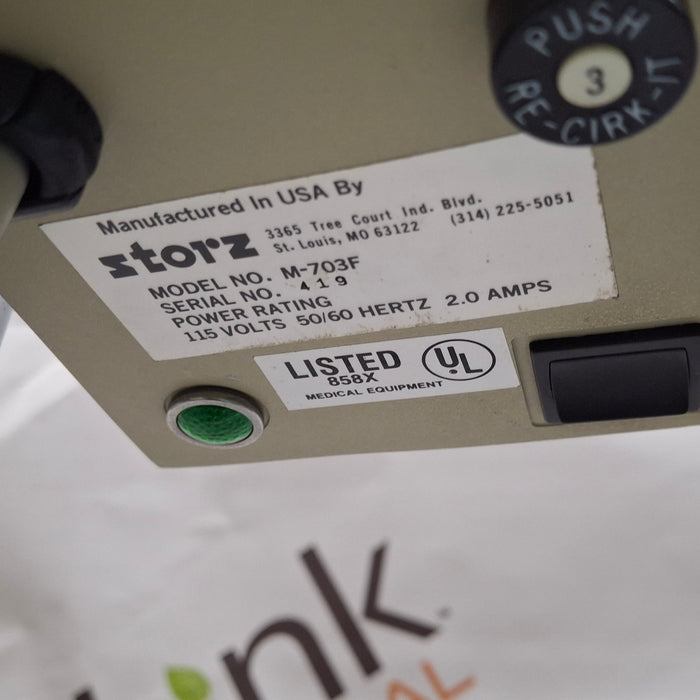 STORZ STORZ M-703F ENT Surgical Microscope Surgical Microscopes reLink Medical