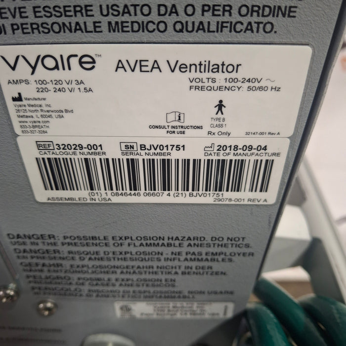 CareFusion CareFusion Avea Ventilator Respiratory reLink Medical