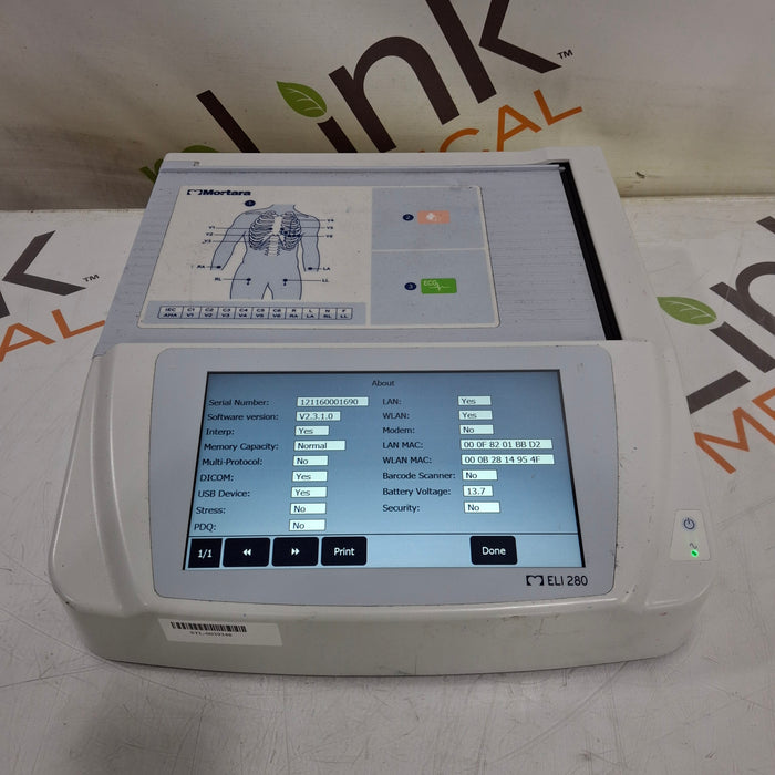 Mortara Mortara Eli 280 ECG Cardiology reLink Medical
