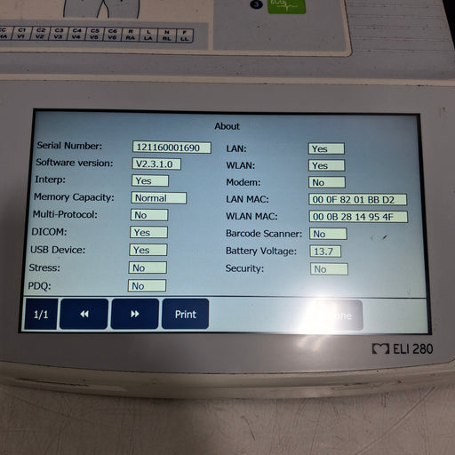 Mortara Mortara Eli 280 ECG Cardiology reLink Medical