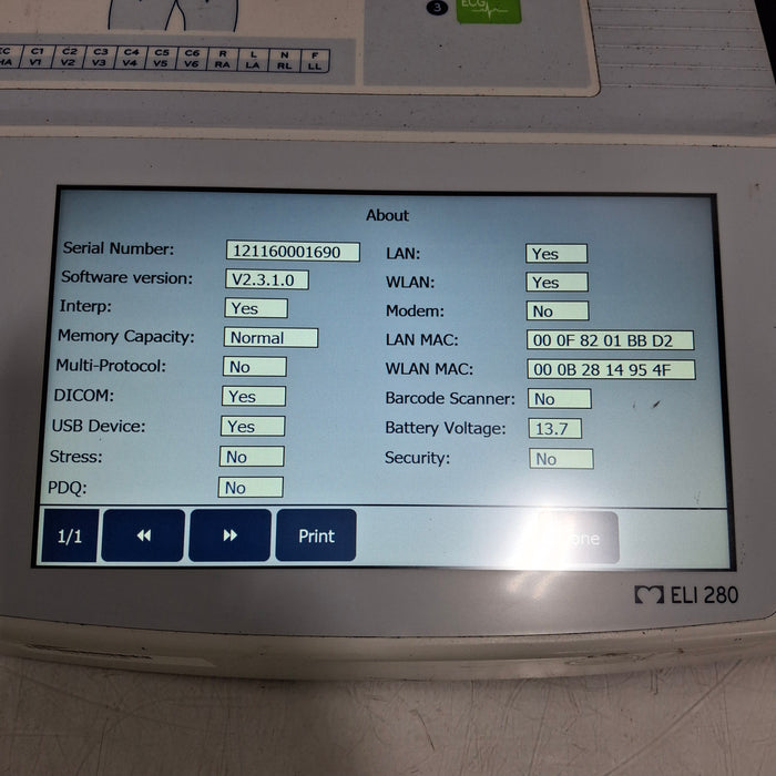 Mortara Mortara Eli 280 ECG Cardiology reLink Medical