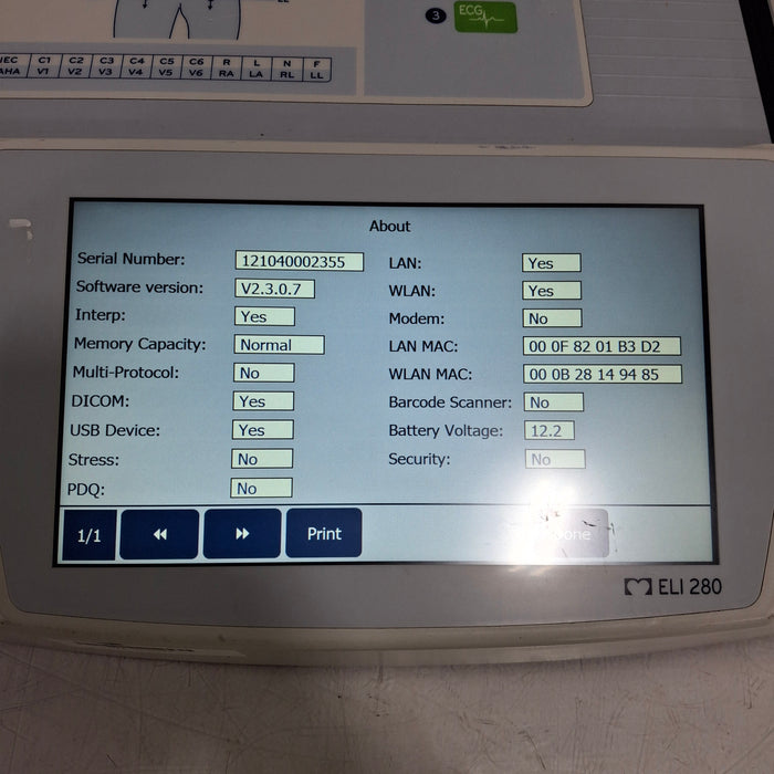 Mortara Mortara Eli 280 ECG Cardiology reLink Medical