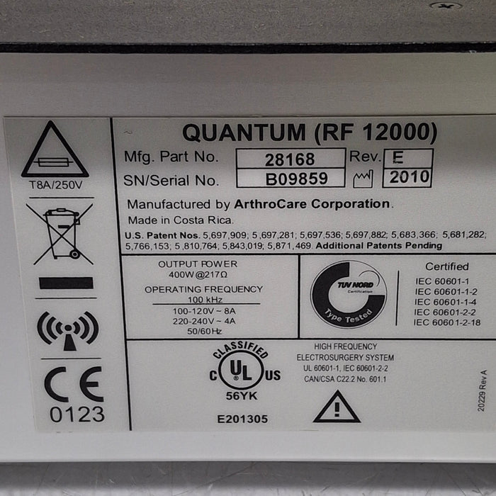 ArthroCare Corporation ArthroCare Corporation Quantum 2 Electrosurgical Unit Electrosurgical Units reLink Medical