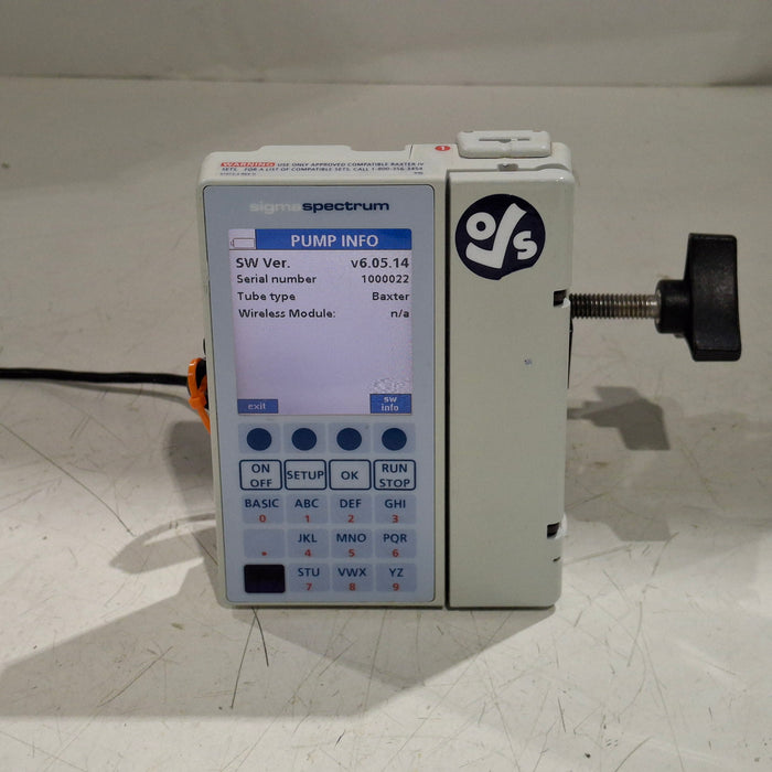 Baxter Baxter Sigma Spectrum 6.05.14 without Battery Infusion Pump Infusion Pump reLink Medical