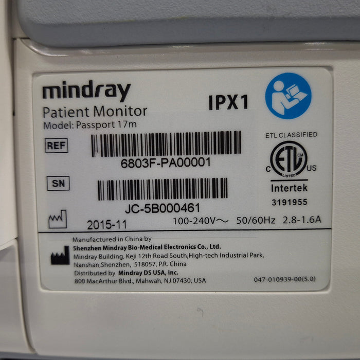 Mindray Mindray Passport 17M Patient Monitor Patient Monitors reLink Medical