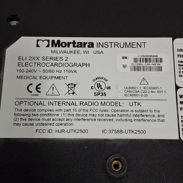 Mortara Mortara Eli 250c ECG Cardiology reLink Medical