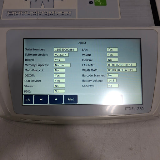 Mortara Mortara Eli 280 ECG Cardiology reLink Medical