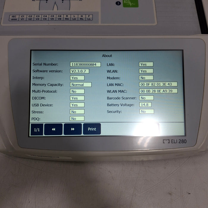 Mortara Mortara Eli 280 ECG Cardiology reLink Medical