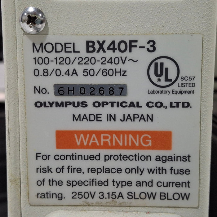 Olympus Olympus BX40F-3 Microscope Lab Microscopes reLink Medical
