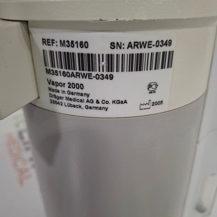 Draeger Medical Draeger Medical Vapor 2000 Isoflurane Vaporizer Anesthesia reLink Medical