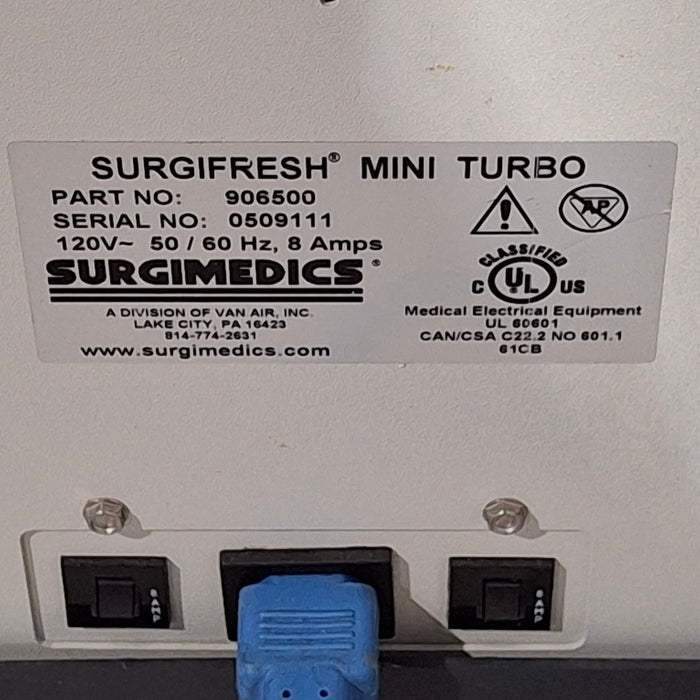 Surgimedics Surgifresh Mini Turbo Smoke Evacuator