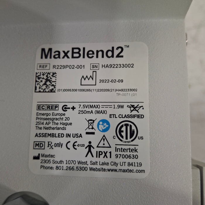 Maxtec, Inc. Maxtec, Inc. MAXBlend 2 Low Flow Air/Oxygen Blender Respiratory reLink Medical