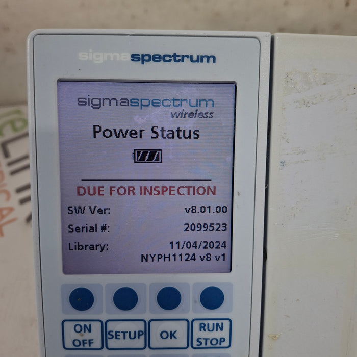 Baxter Baxter Sigma Spectrum 8.01.00 w/o Battery Infusion Pump Infusion Pump reLink Medical