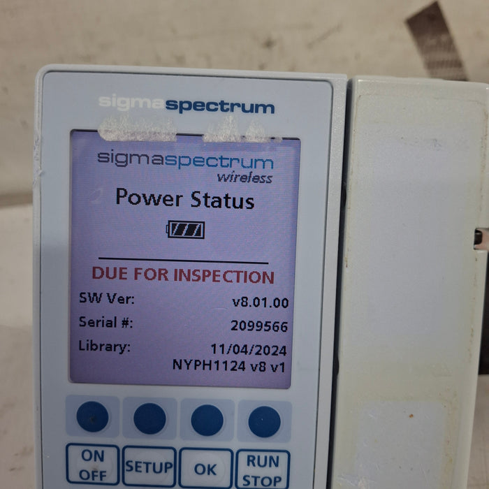 Baxter Sigma Spectrum 8.01.00 w/o Battery Infusion Pump