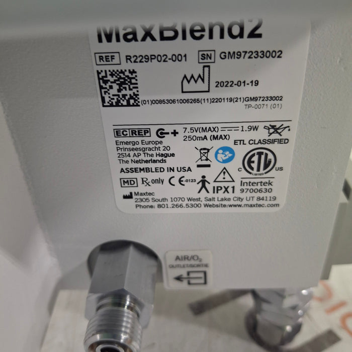Maxtec, Inc. MAXBlend 2 Low Flow Air/Oxygen Blender