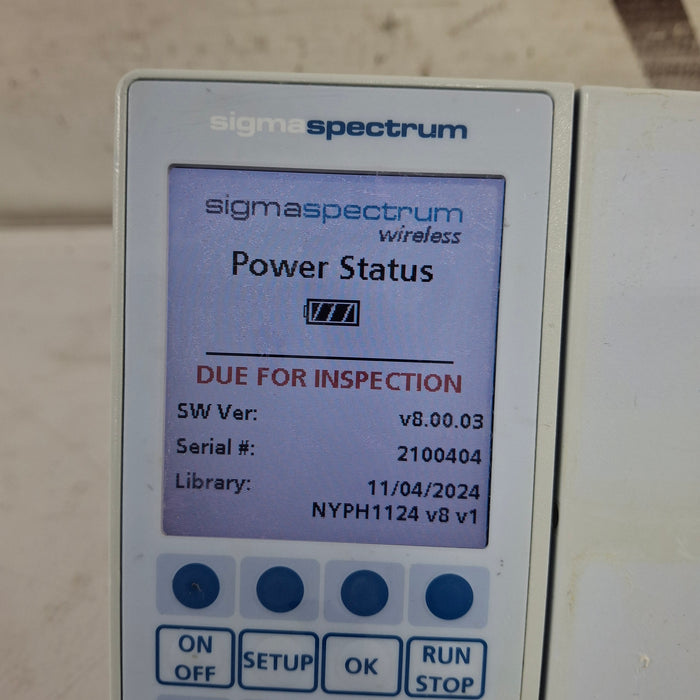 Baxter Sigma Spectrum 8.00.03 w/o Battery Infusion Pump